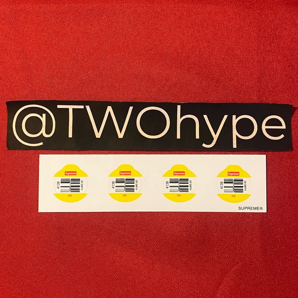 Supreme GR Smith Barcode Sticker Sheet (SS19)